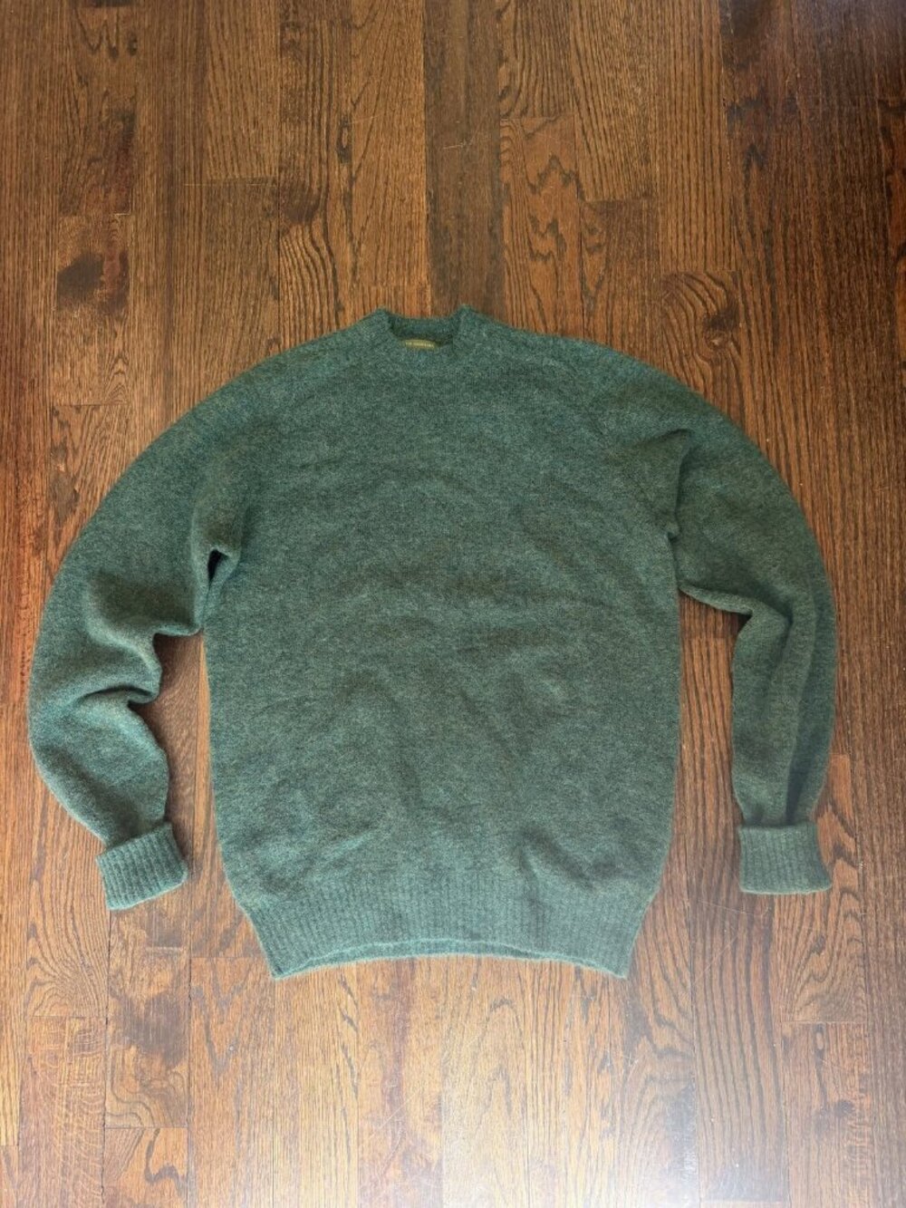 Sid Mashburn Pine Green Wool Sweater Mens M